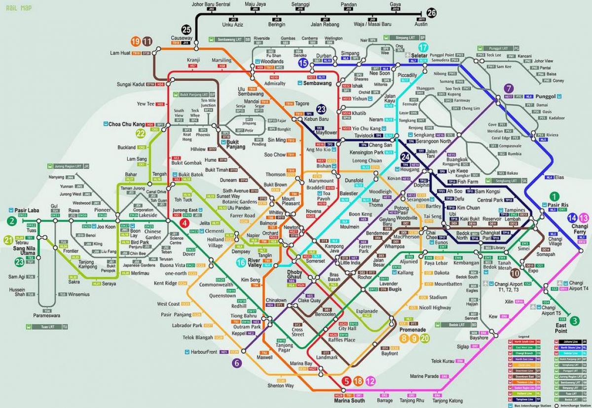 lrt χάρτη Σιγκαπούρη