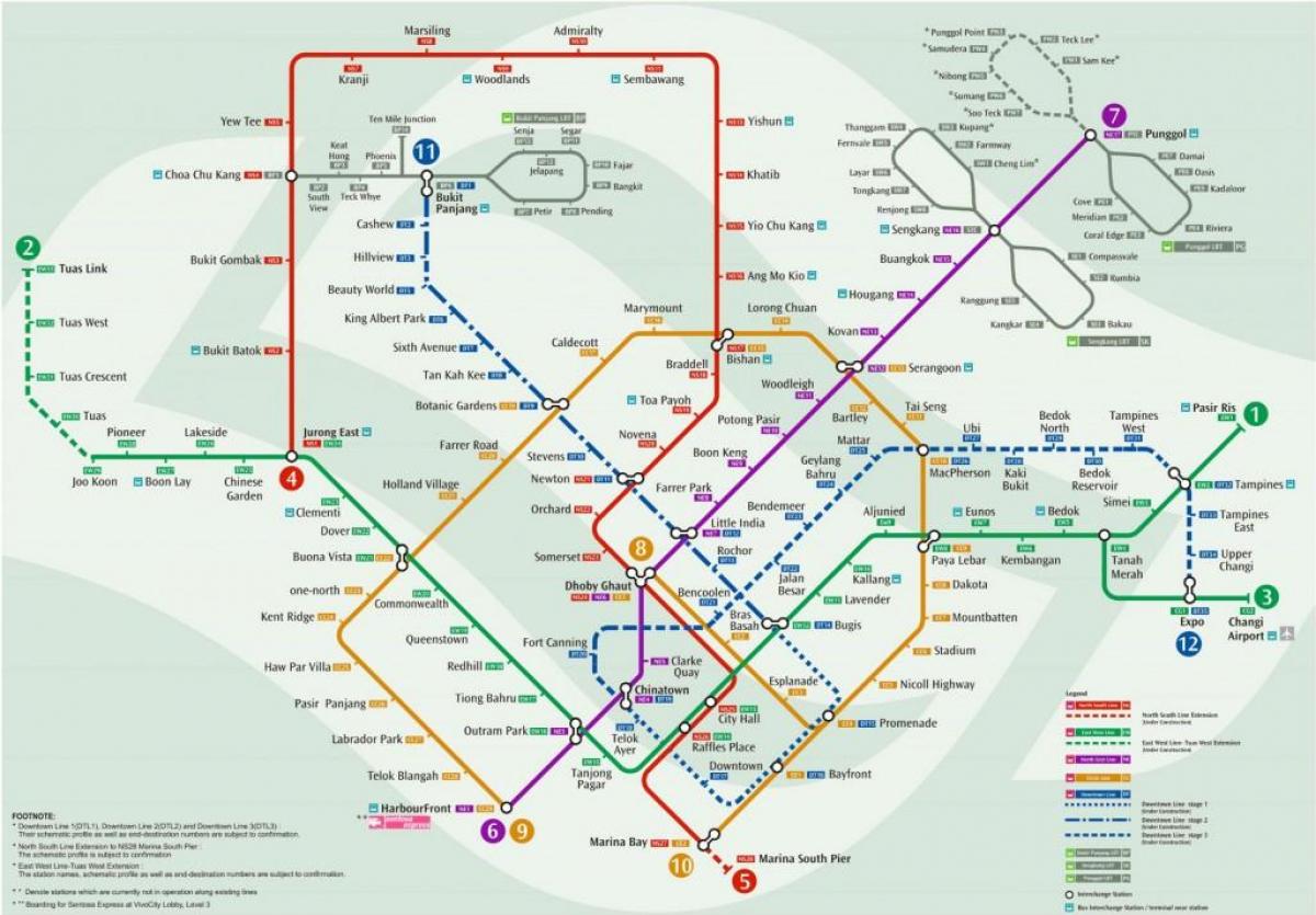χάρτης mrt station Σιγκαπούρη