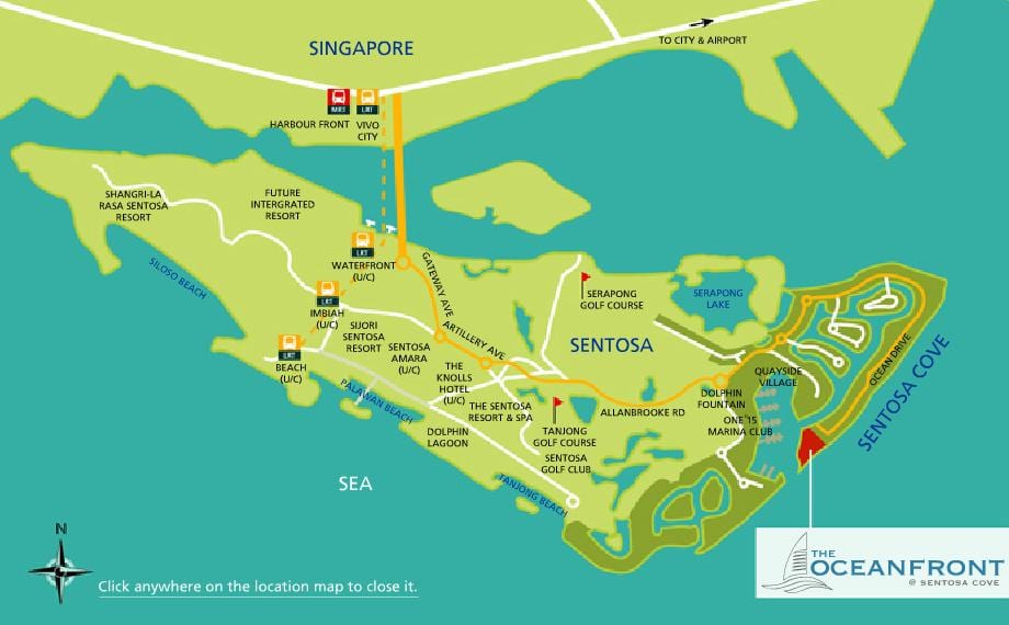 χάρτης της sentosa