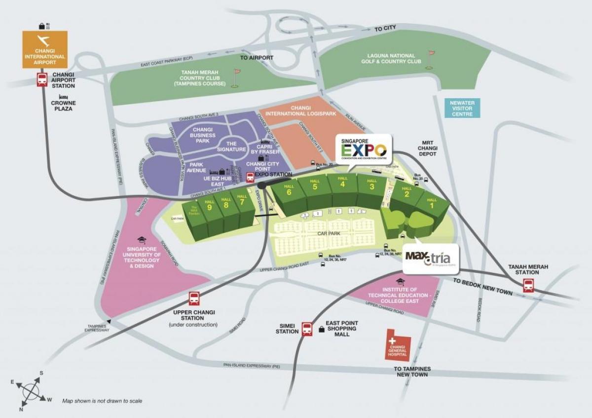 χάρτης της Singapore expo