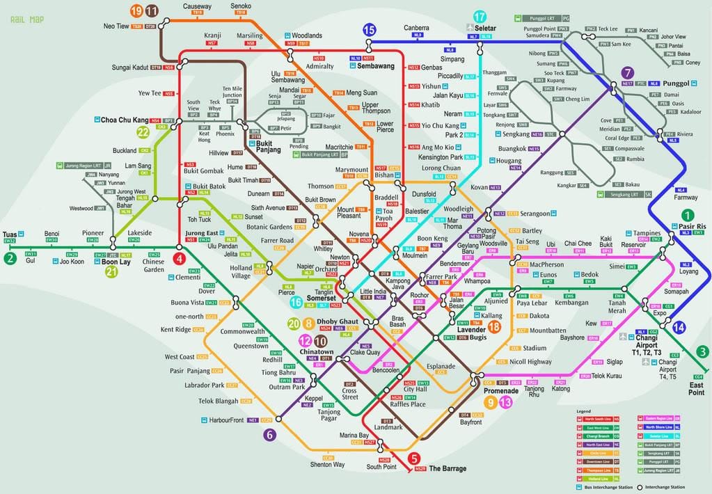 smrt Σιγκαπούρη εμφάνιση χάρτη