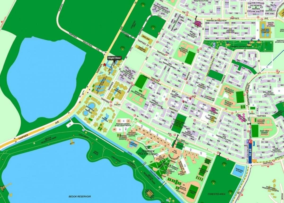 χάρτης της tampines Σιγκαπούρη