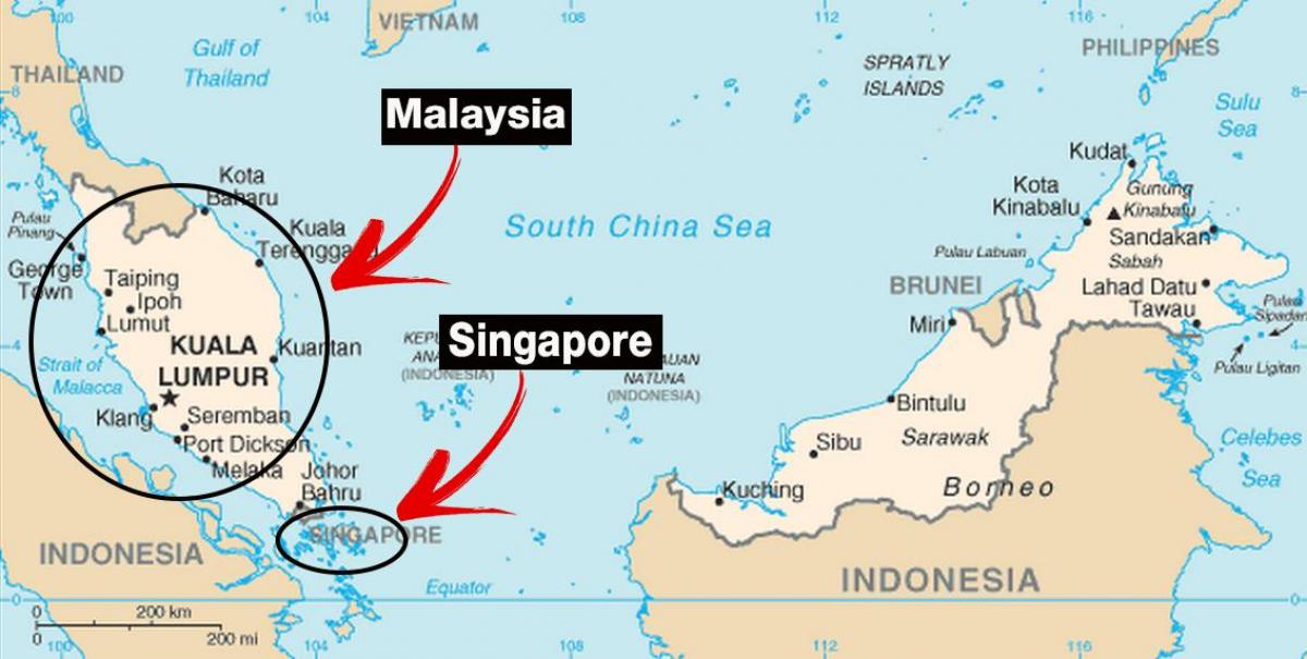 Σιγκαπούρη παγκόσμιο χάρτη