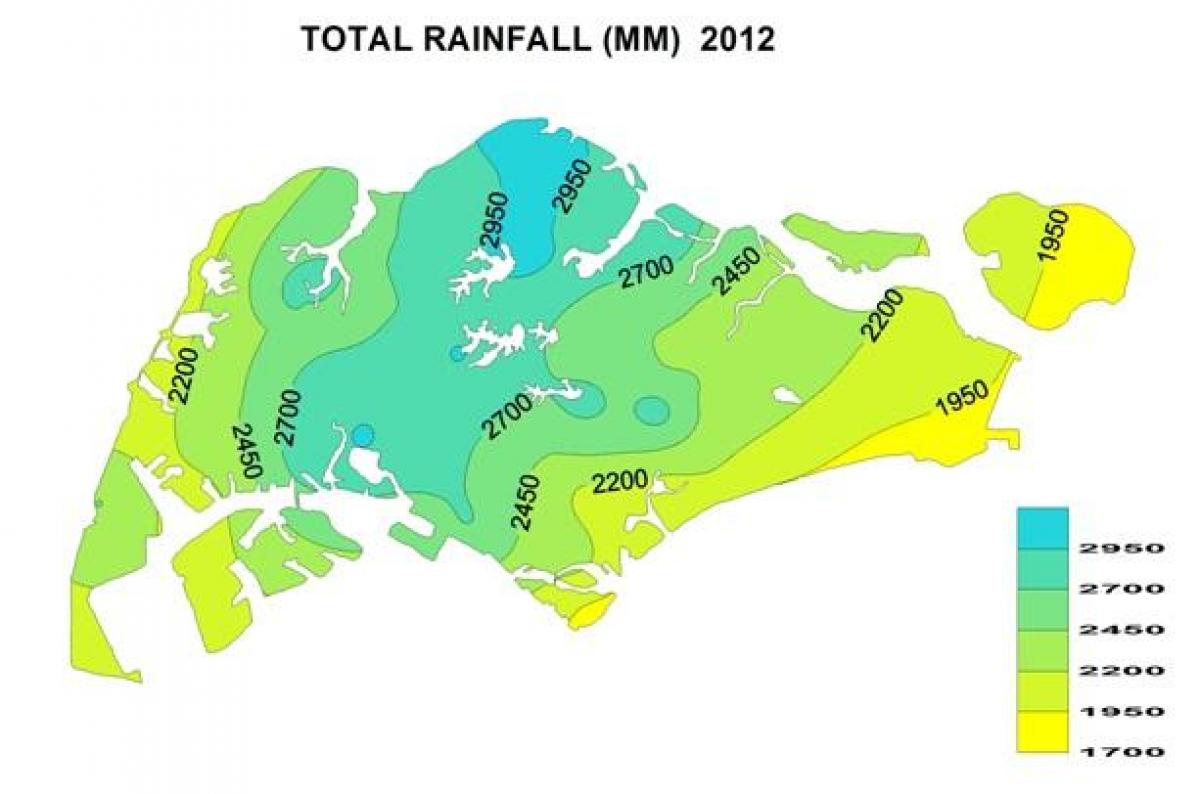Σιγκαπούρη βροχή χάρτης