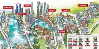Χάρτης της Singapore River Cruise