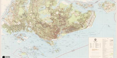 Χάρτης της Σιγκαπούρης τοπογραφικό