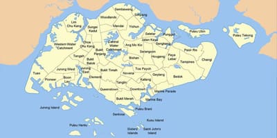 Χάρτης της Σιγκαπούρης χώρα