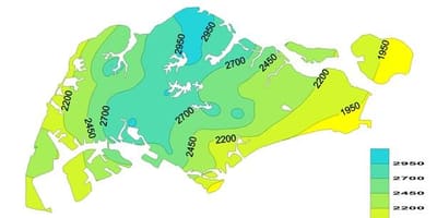 Σιγκαπούρη βροχή χάρτης
