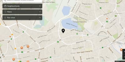 Χάρτης της Bedok Σιγκαπούρη
