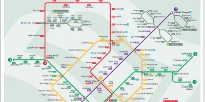 Lrt χάρτη της διαδρομής Σιγκαπούρη