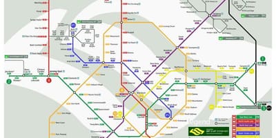 Χάρτης της Σιγκαπούρη mrt