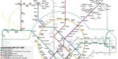 Σιγκαπούρη mrt σύστημα χάρτης