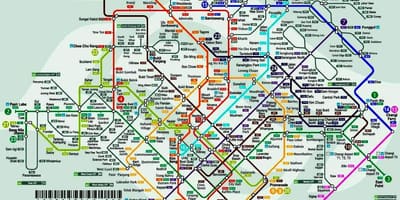 Mrt χάρτη της διαδρομής Σιγκαπούρη