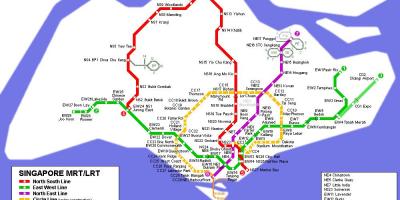 Mrt station Σιγκαπούρη εμφάνιση χάρτη