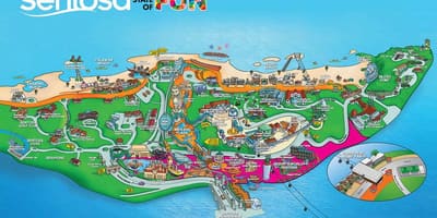 Χάρτης του νησιού sentosa