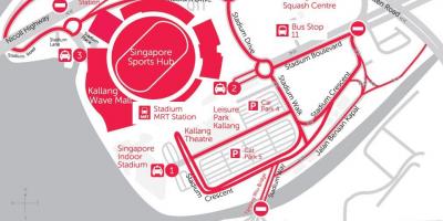 Χάρτης της Singapore sports hub