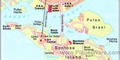 Χάρτης της Σιγκαπούρης αξιοθέατα
