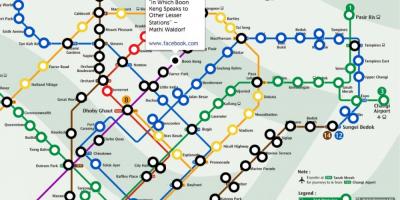 Τρένο Mrt χάρτης της Σιγκαπούρης